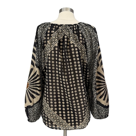 FREE PEOPLE Elena 100% Cotton Boho Blouse M - Picture 7 of 12